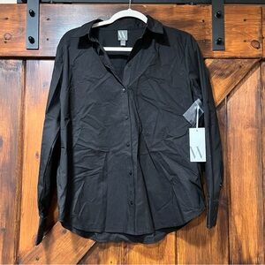 New Worthington button down long sleeve top